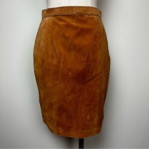 Vintage Caramel Suede Skirt
